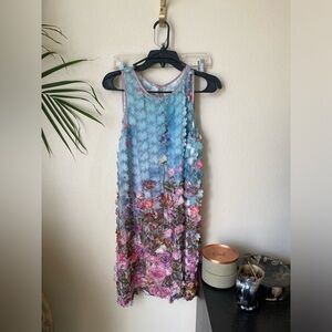 Clover Canyon Women’s 3D Floral Mini Dress Size M Bridal Romantic Sheath Dress